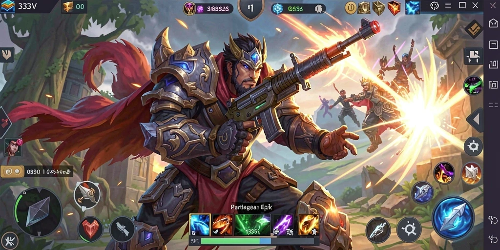 Tampilan seru gameplay MOBA di 333V dengan aksi yang mendebarkan.