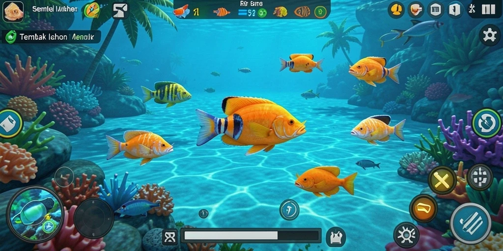 Tangkapan layar menunjukkan momen seru dalam game Tembak Ikan 5RT.