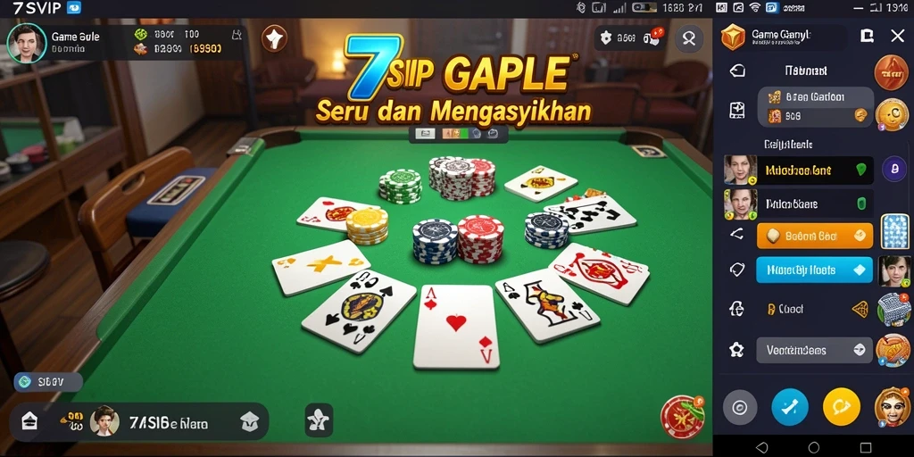 Tampilan gameplay Gaple yang seru dalam 7SVIP.