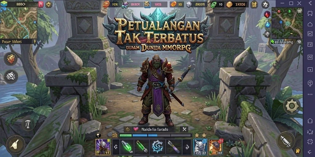 Screenshot gameplay 88BOS yang menunjukkan aksi pertempuran epik di dunia MMORPG.