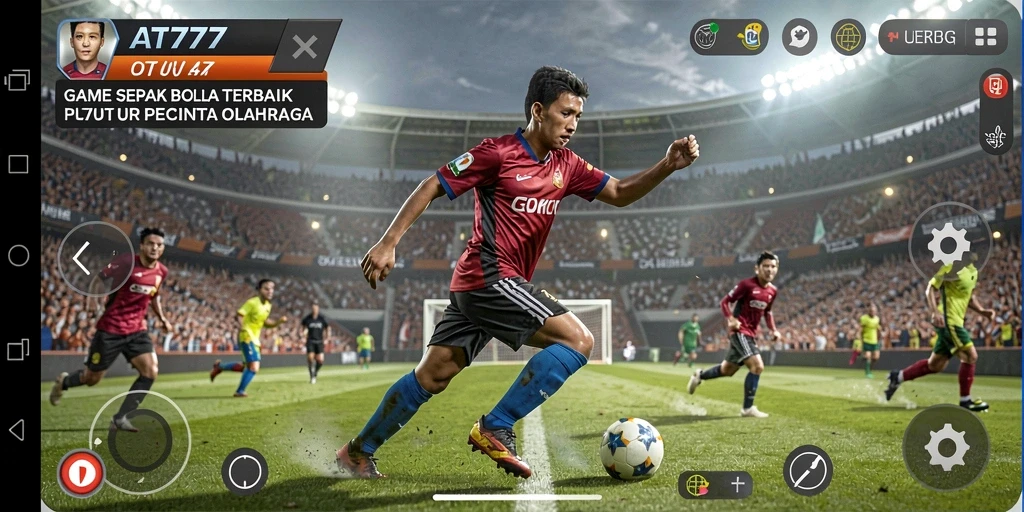 Tampilan gameplay AT777 dengan grafik sepak bola yang menarik.