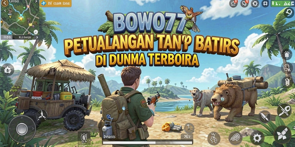 Tampilan luar biasa dari gameplay BOWO77 yang menampilkan dunia terbuka yang luas.
