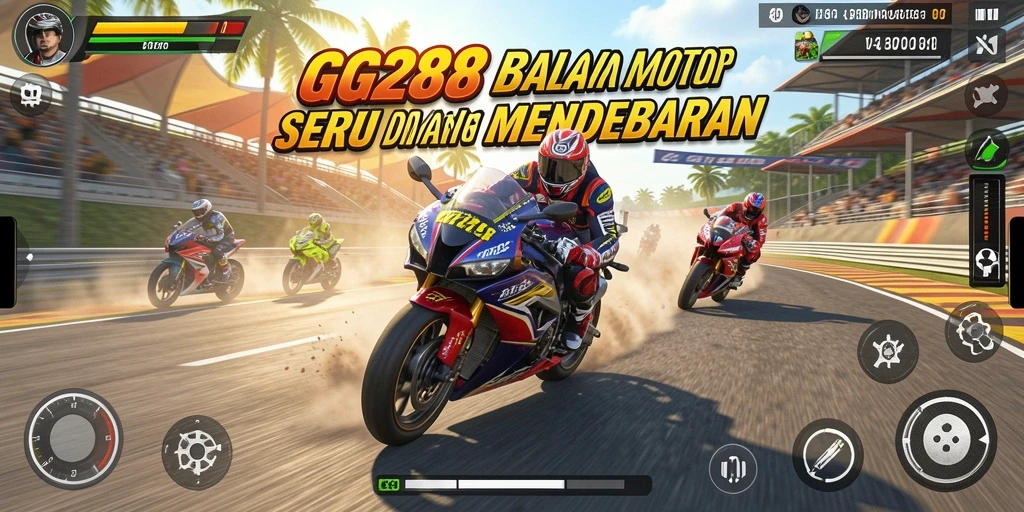 Screenshot menunjukkan aksi balapan motor di GG288 dengan grafis memikat.