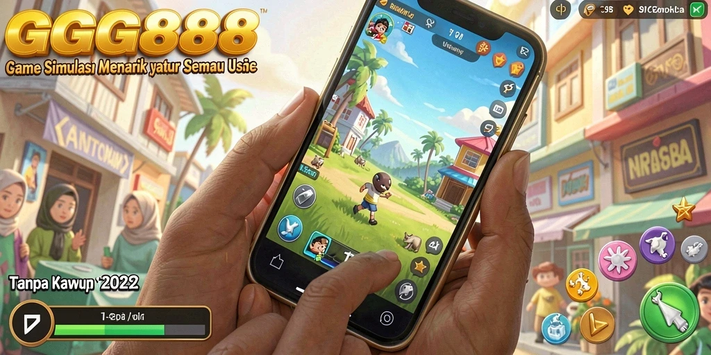 Tangkap layar GGG888 menunjukkan suasana gameplay simulasi yang seru.