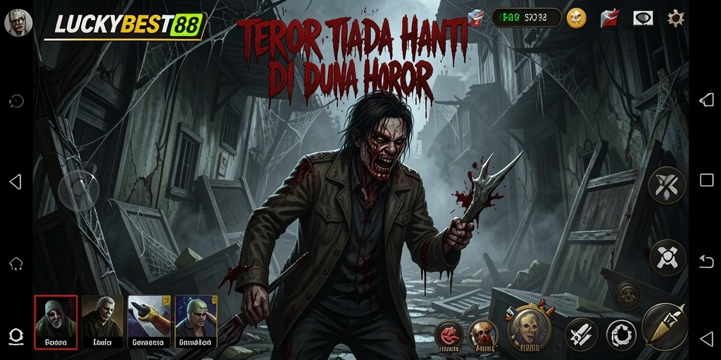 Tangkapan layar menunjukkan momen menegangkan dalam gameplay LUCKYBEST88.