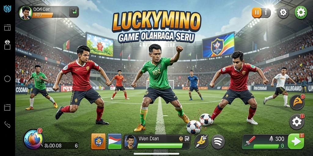 Tampilan gameplay seru dari LUCKYMINO yang menarik perhatian.
