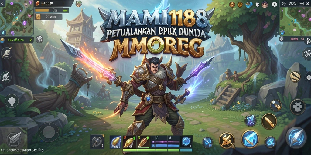 Tangkapan layar gameplay MAMI188 yang menampilkan aksi penuh dalam petualangan MMORPG.