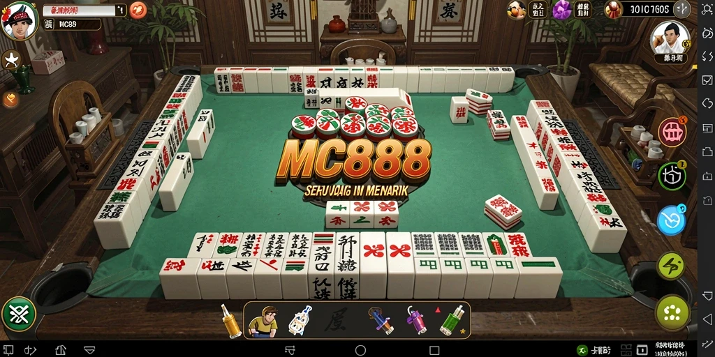 Tampilan menarik dari gameplay Mahjong di MC888.