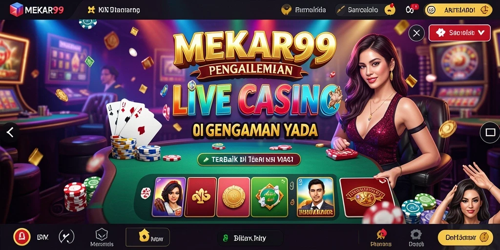 Tampilan menarik dari gameplay Live Casino di MEKAR99.