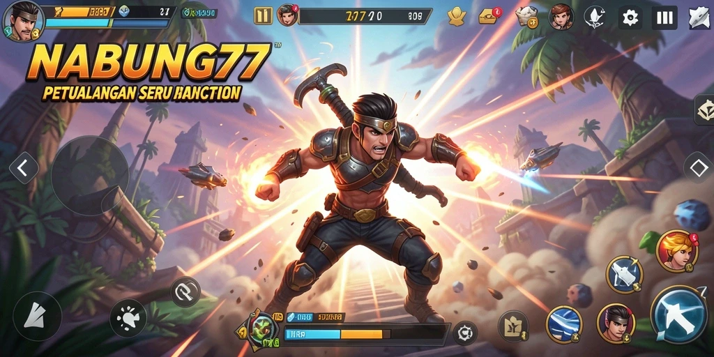Tampilan gameplay NABUNG77 yang mendebarkan dan penuh aksi.