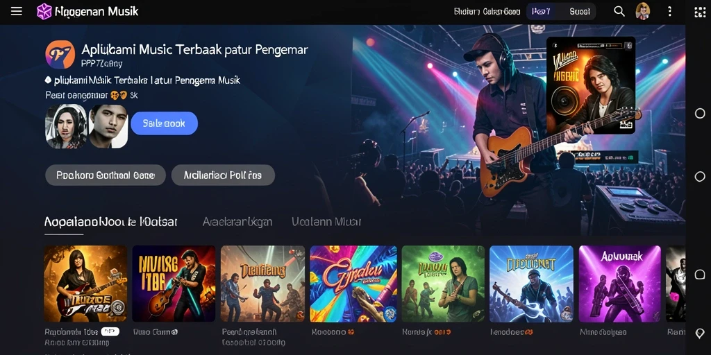 Screenshot gameplay PP7 menampilkan pengguna menikmati musik interaktif.