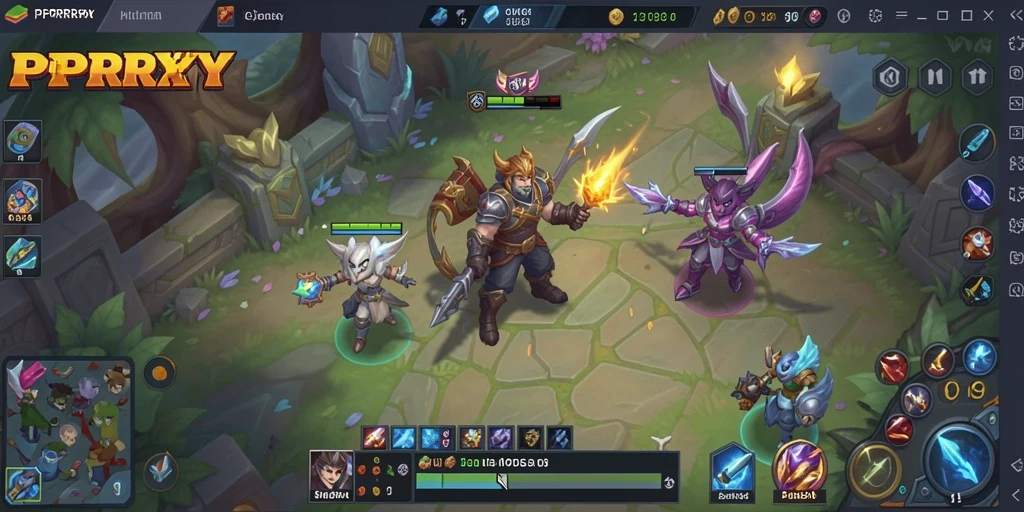 Screenshot gameplay PPRRYY dengan aksi seru di arena.