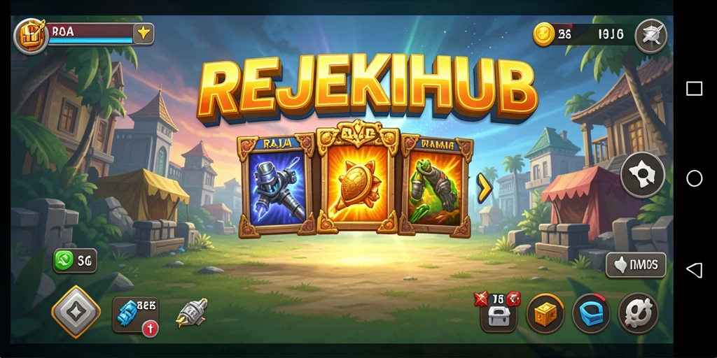 Tampilan gameplay menarik dari REJEKIHUB dengan elemen Idle yang menyenangkan.
