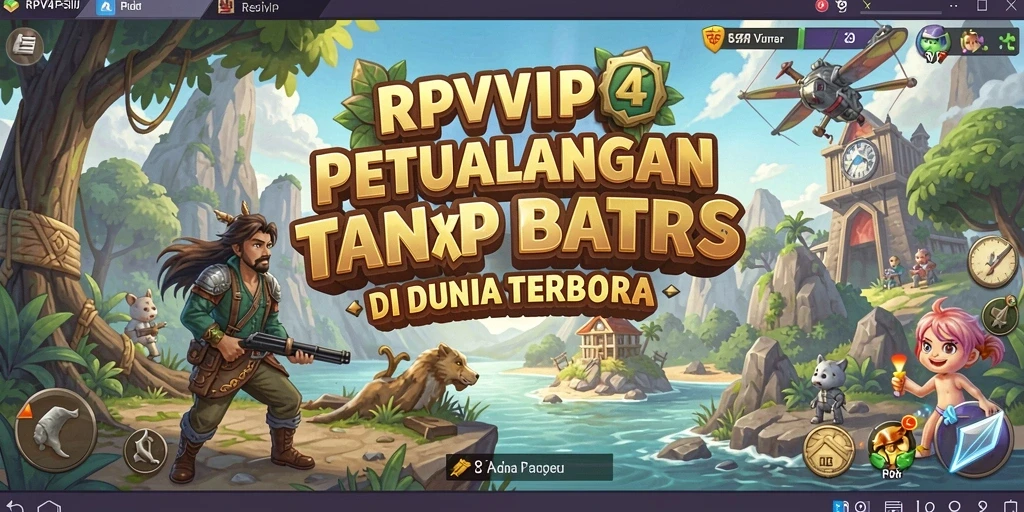 Tampilan gameplay RPVIP4 yang menakjubkan dalam dunia terbuka.