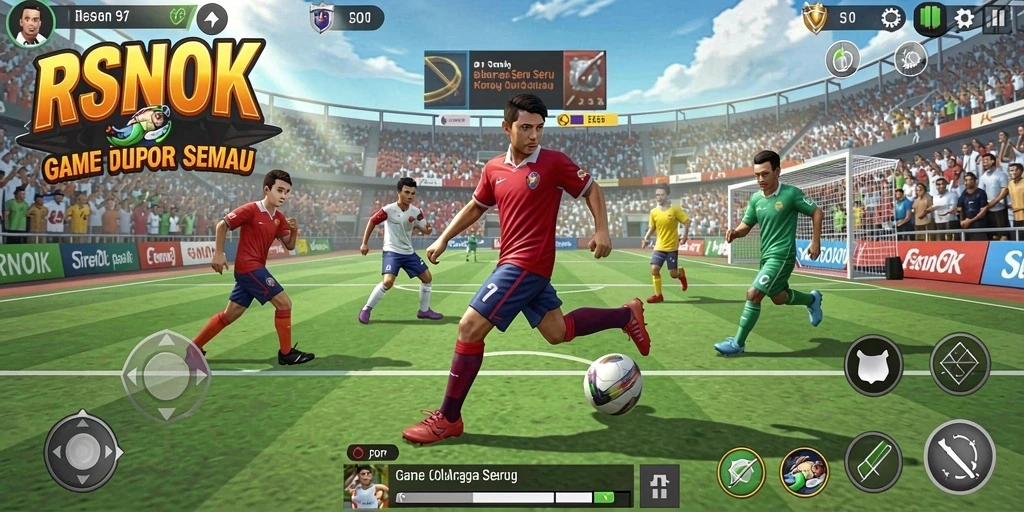 Tampilan gameplay RSNOK yang menarik dan kompetitif di lapangan olahraga.