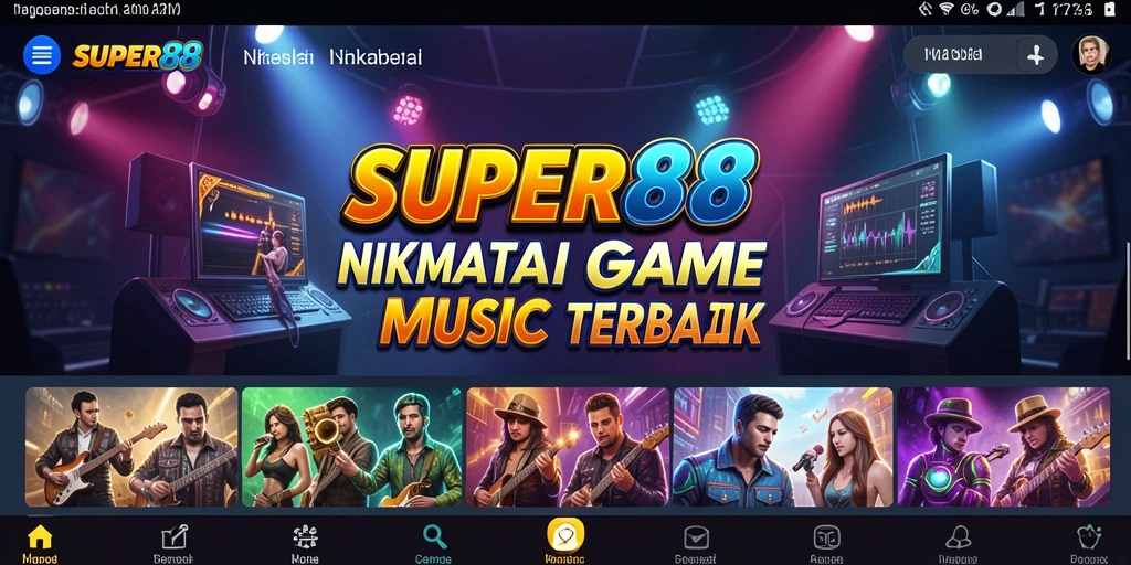 Gameplay SUPER88 yang penuh warna dan dinamis.