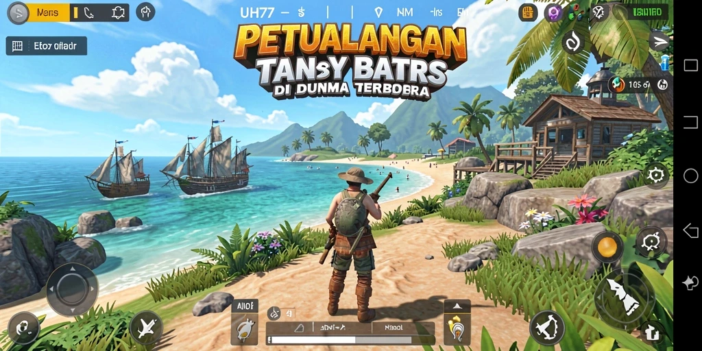 Tangkapan layar UH77 menampilkan keindahan dunia terbuka yang mengesankan.