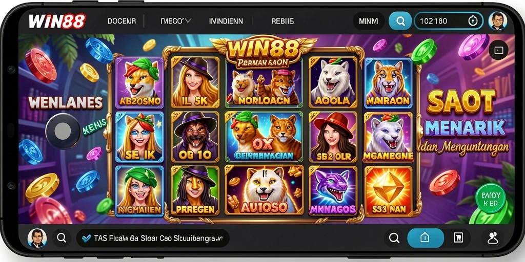 Tampilan gameplay Slot yang menyenangkan dan penuh warna.