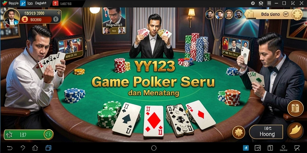 Tampilan gameplay YY123 saat bermain Poker yang seru.
